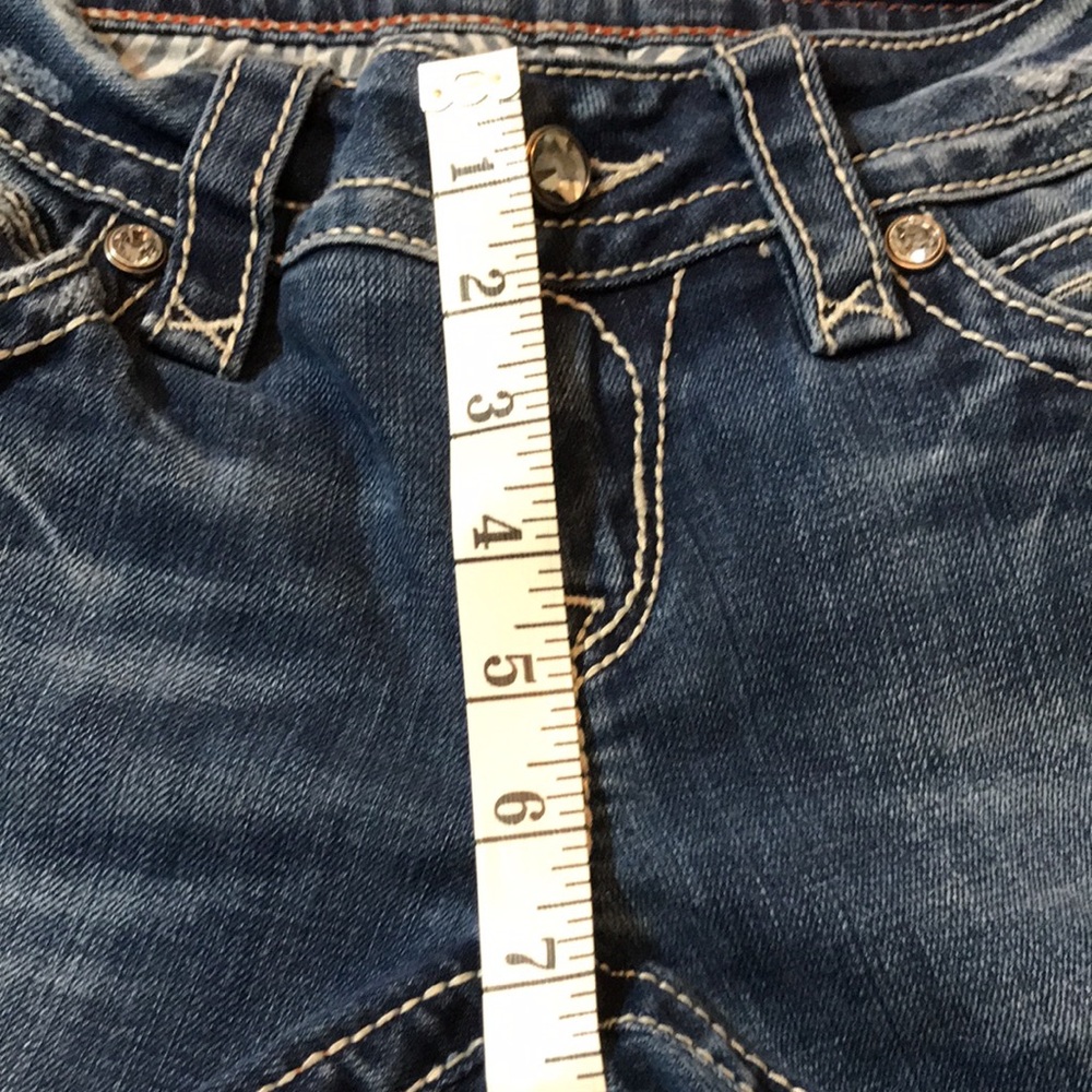 🐬 Rock Revival Noelle Capri Blue Distressed Jeans - Picture 11 of 12